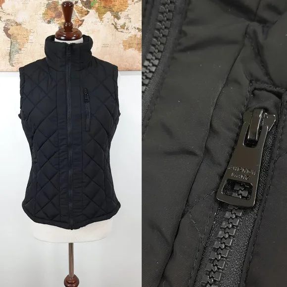 Black quilted winter vest - Andrew Marc brand - Picture 1 of 11